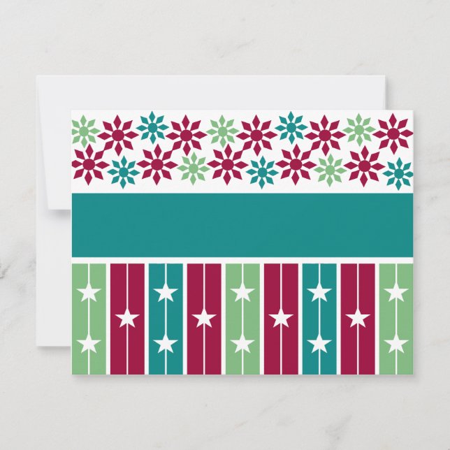 Christmas Stripes invitation - customise (Front)