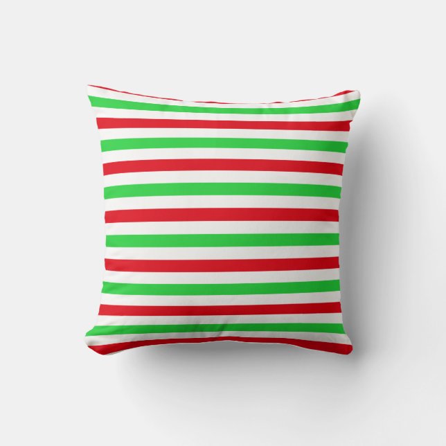 Christmas Stripes Throw Pllow 2 Cushion (Front)