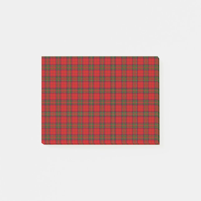 Christmas Stuart Tartan Post-it Notes (Front)