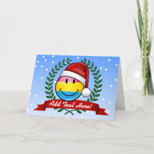 Christmas Style Pansexual Pride Flag. Holiday Card