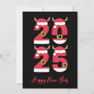 Christmas style simple happy new years cards 2025