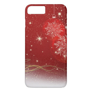 Christmas Stylish Shiny Glitter Sparkles Ornaments iPhone 8 Plus/7 Plus Case