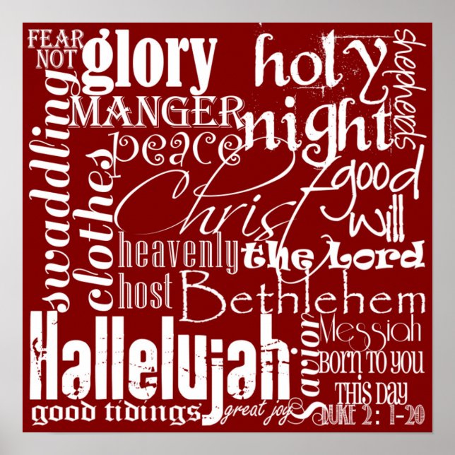 Christmas Subway Art Poster (Front)