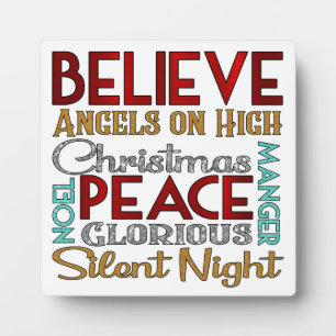 Christmas Subway text Plaque