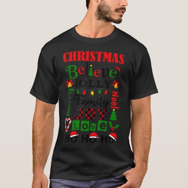 Christmas Subway Tile Classic T-Shirt (Front)