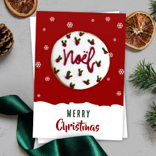 Christmas Sugar Cookie Packaging Cards Festive Red