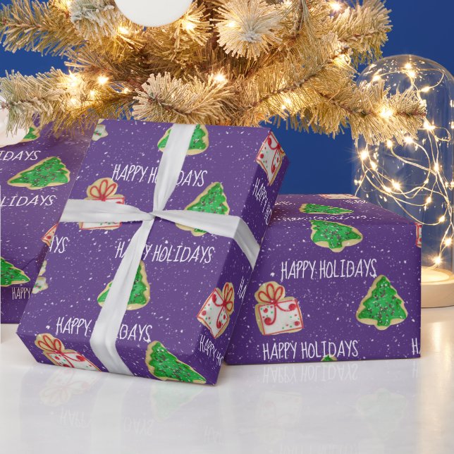 Christmas Sugar Cookies And Snowflakes Wrapping Paper (Holidays)