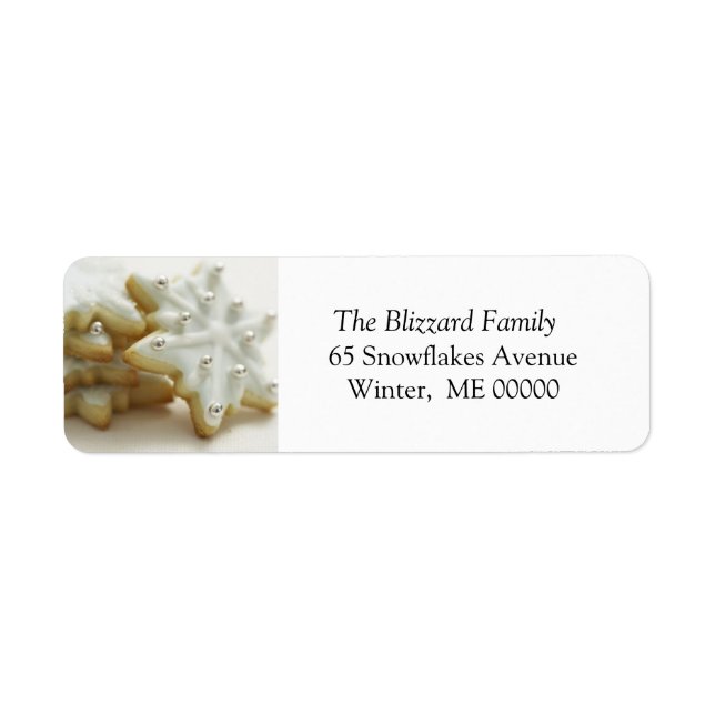 Christmas Sugar Cookies Holiday Address Sticker (Front)