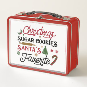 Christmas sugar cookies Santa's Favourite Metal Lunch Box
