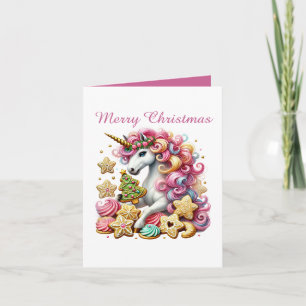 Christmas sugar cookies unicorn customisable holiday card