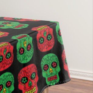 Christmas Sugar Skulls Tablecloth