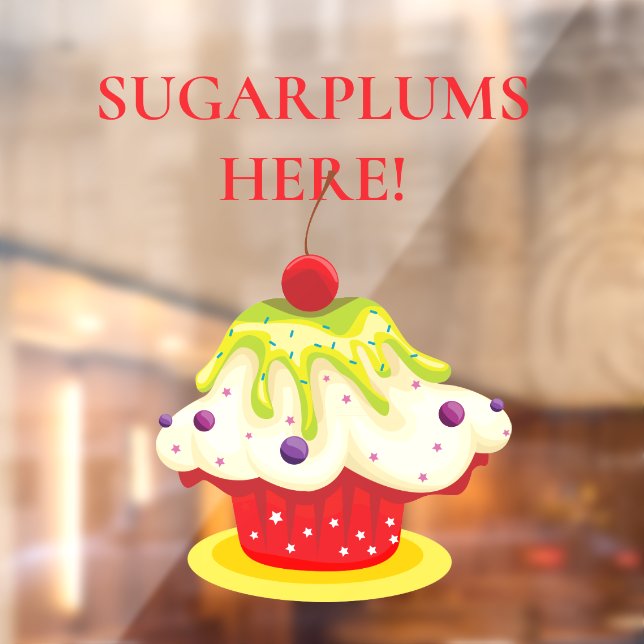 CHRISTMAS Sugarplums Here, Festive Cupcake (Sheet 2)