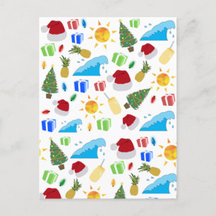 Christmas Summer Beach Holiday Postcard