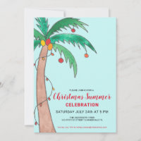 Christmas Summer Celebration Palm Tree Party