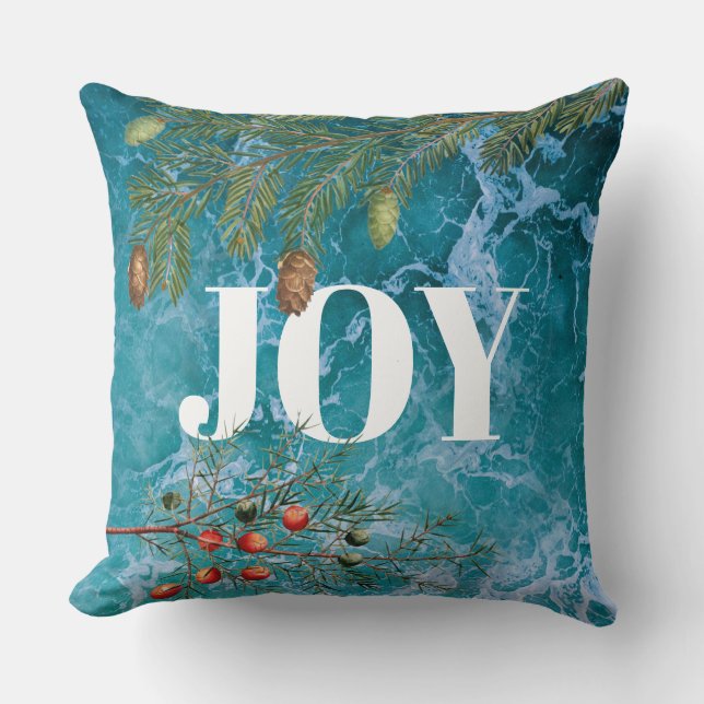 Christmas Summer Ocean Beach Joy  Cushion (Front)