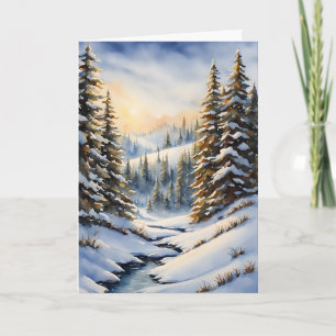 Christmas Sunrise in the Mountains Card