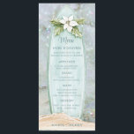 Christmas Surfboard | Winter Beach Glitter Menu<br><div class="desc">Showcase your beach reception menu with this beautiful surfboard formal dinner menu. This design has a watercolor image of a surfboard with Christmas decorations on a glitter background. Colours used include,  slate blue,  forest green,  ivory and tan.</div>