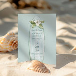 Christmas Surfboard | Winter Beach Save the Date<br><div class="desc">Announce your Christmas beach wedding date to your friends and familywith this beautiful surfboard save the date announcement. This design has a watercolor image of a surfboard with Christmas decorations. Colours used include,  slate blue,  forest green,  ivory and tan.</div>