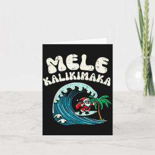 Christmas Surfing Santa Mele Kalikimaka Xmas Men B Card
