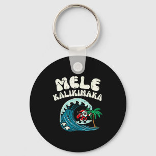 Christmas Surfing Santa Mele Kalikimaka Xmas Men B Key Ring