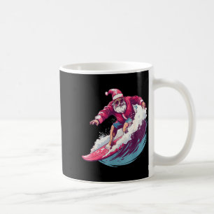 Christmas Surfing Santa Surfboarder Surf Lover Xma Coffee Mug