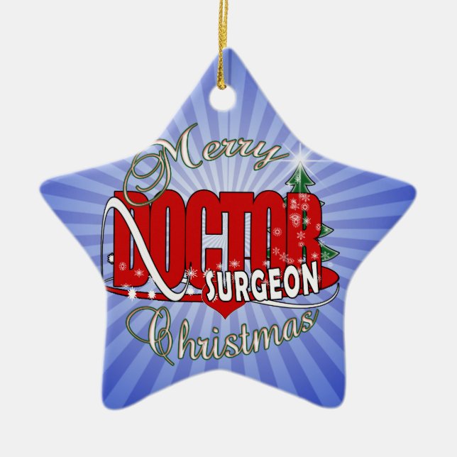 CHRISTMAS SURGEON DOCTOR CERAMIC ORNAMENT (Front)