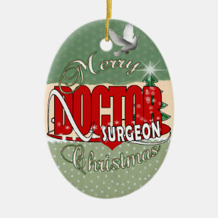 CHRISTMAS SURGEON DOCTOR CERAMIC TREE DECORATION