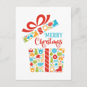 Christmas Surprise Box Holiday Postcard