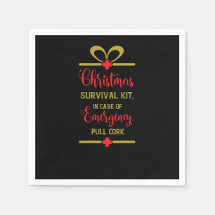 christmas survival kit napkin