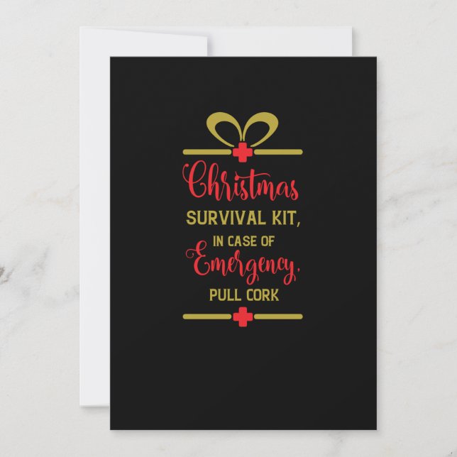 christmas survival kit save the date (Front)