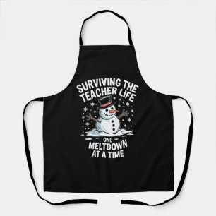 Christmas Surviving Teacher Life Meltdown Xmas Apron