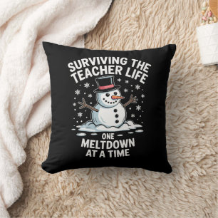 Christmas Surviving Teacher Life Meltdown Xmas Cushion