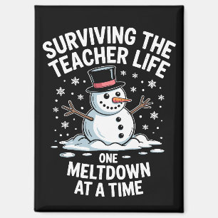 Christmas Surviving Teacher Life Meltdown Xmas Magnet