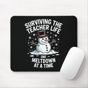 Christmas Surviving Teacher Life Meltdown Xmas Mouse Pad