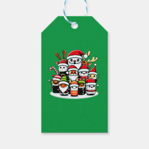 Christmas Sushi Festive Celebration Gift Tags