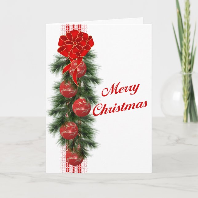 Christmas Swag Holiday Card (Front)