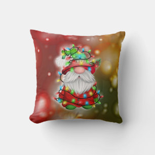 Christmas Sweater Gnome Holiday Lights Tangle Cushion