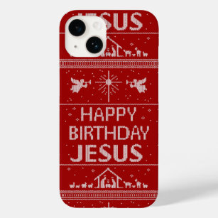 Christmas Sweater Happy Birthday Jesus Religious C Case-Mate iPhone 14 Case
