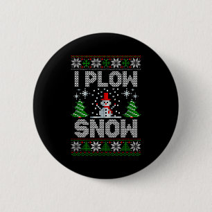 Christmas Sweater I Plow Snow Matching Couples Paj 6 Cm Round Badge