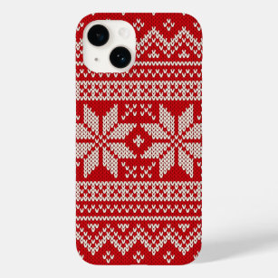 Christmas Sweater Knitting Pattern - RED Case-Mate iPhone 14 Case