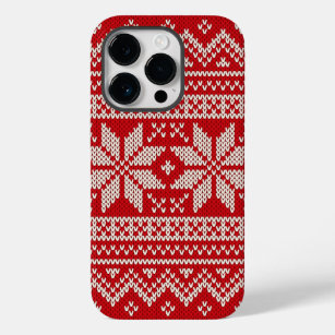 Christmas Sweater Knitting Pattern - RED Case-Mate iPhone 14 Pro Case