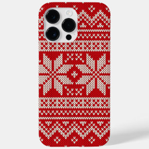 Christmas Sweater Knitting Pattern - RED Case-Mate iPhone 14 Pro Max Case