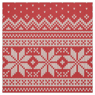 Christmas Sweater Knitting Pattern - RED Fabric