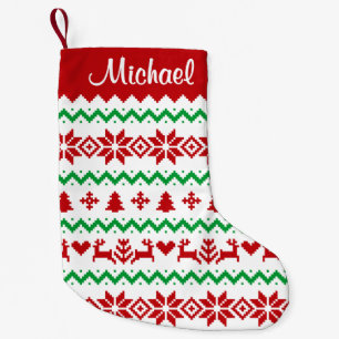 Christmas Sweater Pattern Small Christmas Stocking