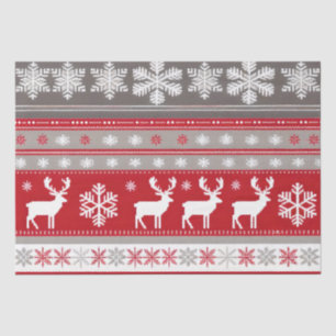 christmas sweater pattern tissue paper