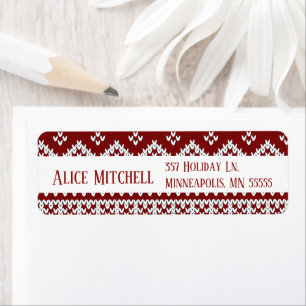 Christmas Sweater Return Address Label