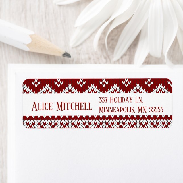 Christmas Sweater Return Address Label (Insitu)