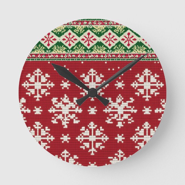 Christmas Sweater  Round Clock (Front)