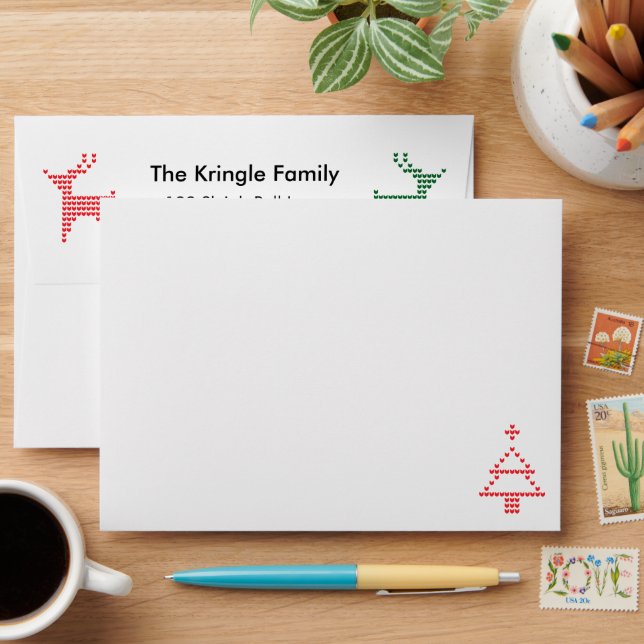 Christmas Sweater Texture Envelope (Desk)