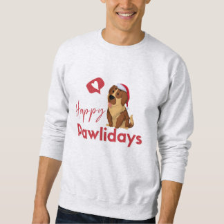 Christmas Sweatshirt, Dog, Happy Pawlidays Sweatshirt